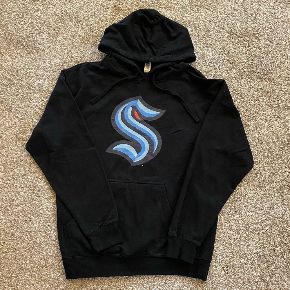Seattle Kraken Hoodie Sweatshirt Unisex Adult Size M Black NHL Pullover Fanatics